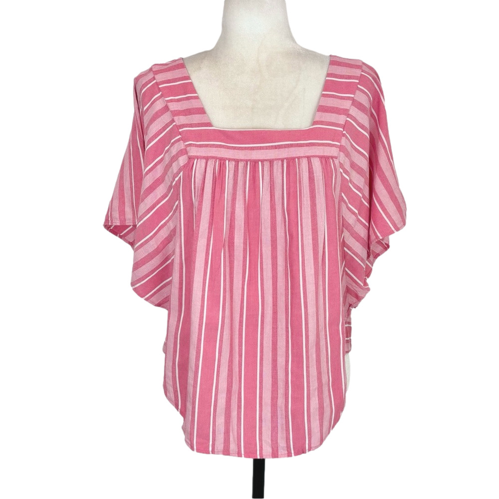 Tommy Hilfiger pink flutter sleeve top